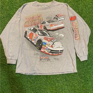 Vintage Nascar Sterling Marlin Coors Light Racing Long Sleeve Tee shirt sz L
